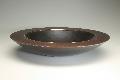 Flat Top Double-Walled Bowl: 4H x 17 D Copper, with gold-filled wire rim