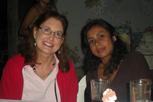 Karen and Sonia Arevalo, the village librarian and scholarship coordinator